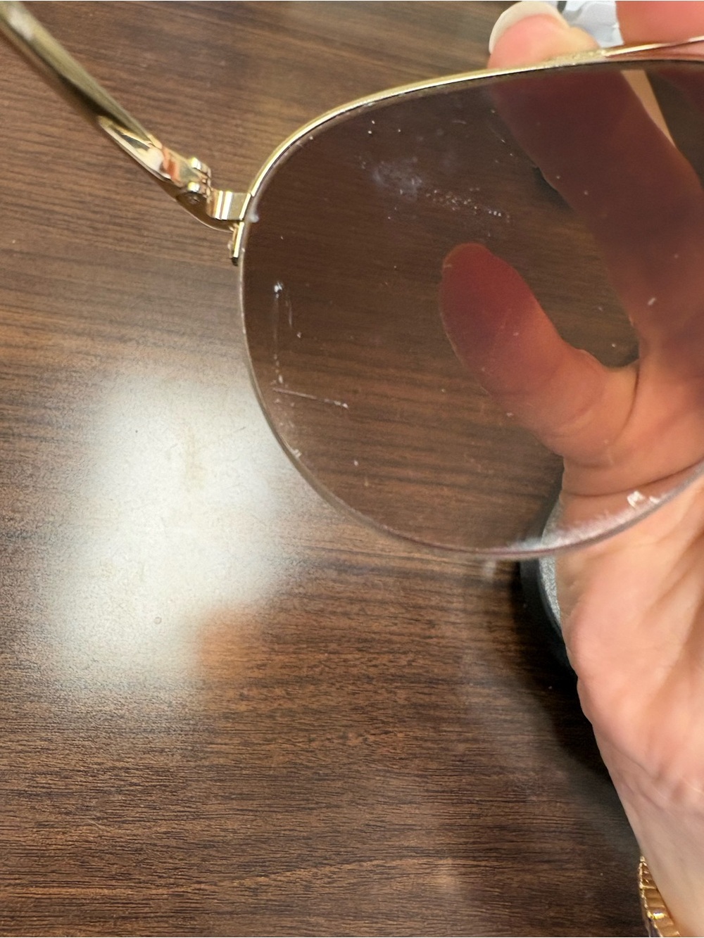 Burberry BE3113 Classic Aviator Sunglasses - Brown Lenses, Gold Frame - Picture 12 of 12